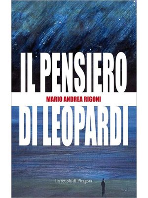 cover image of Il pensiero di Leopardi
